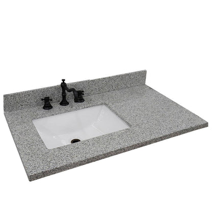 Bellaterra 37” Gray Granite Top With Rectangle Sink Left 430002-37L-GYR