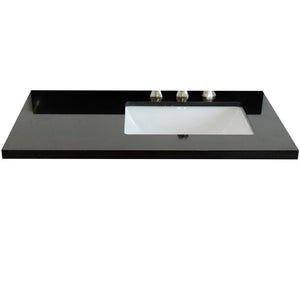 Bellaterra 37” Black Galaxy Countertop and Single Rectangle Right Sink