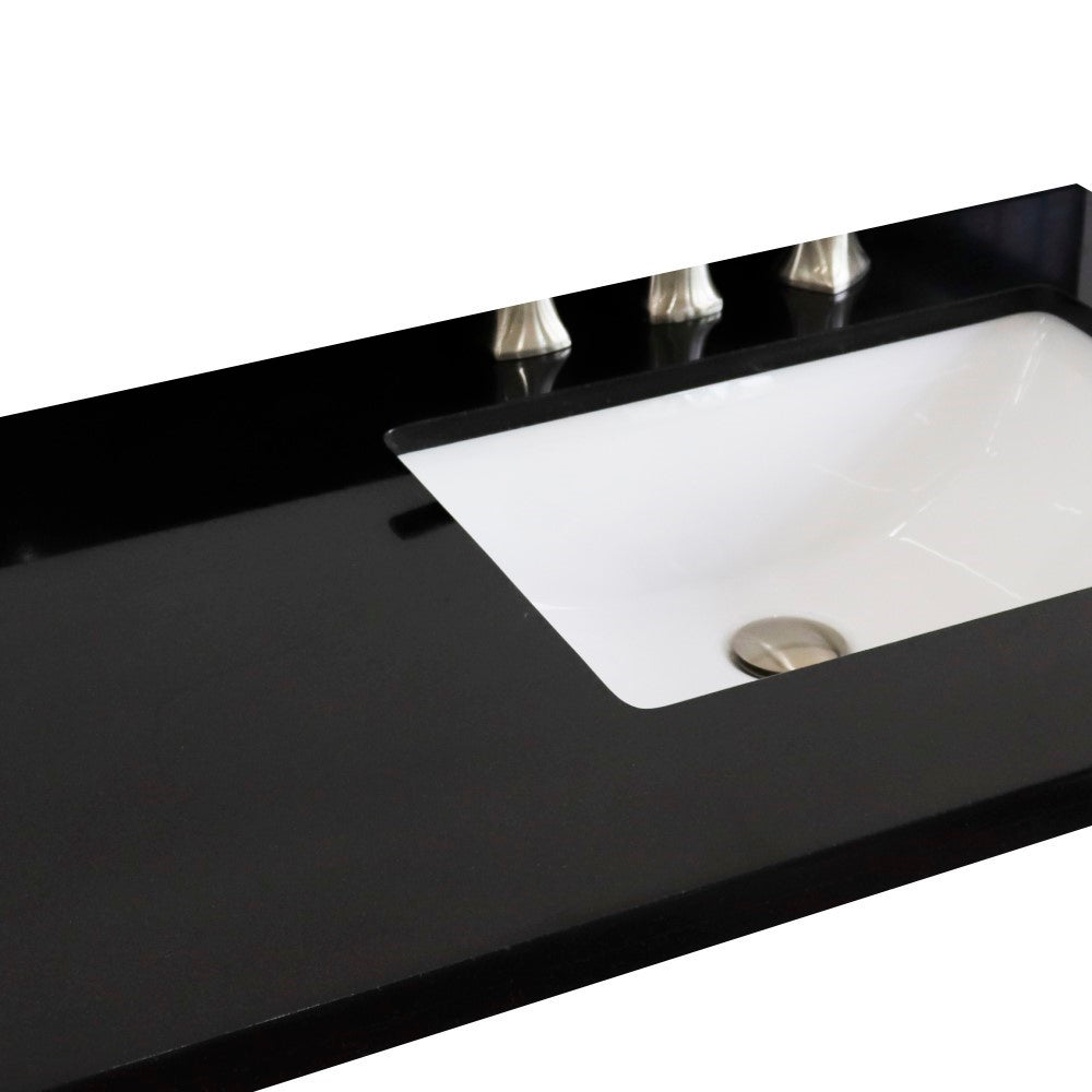 Bellaterra 37” Black Galaxy Countertop and Single Rectangle Right Sink