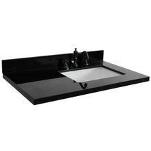 Load image into Gallery viewer, Bellaterra 37” Black Galaxy Countertop and Single Rectangle Right Sink