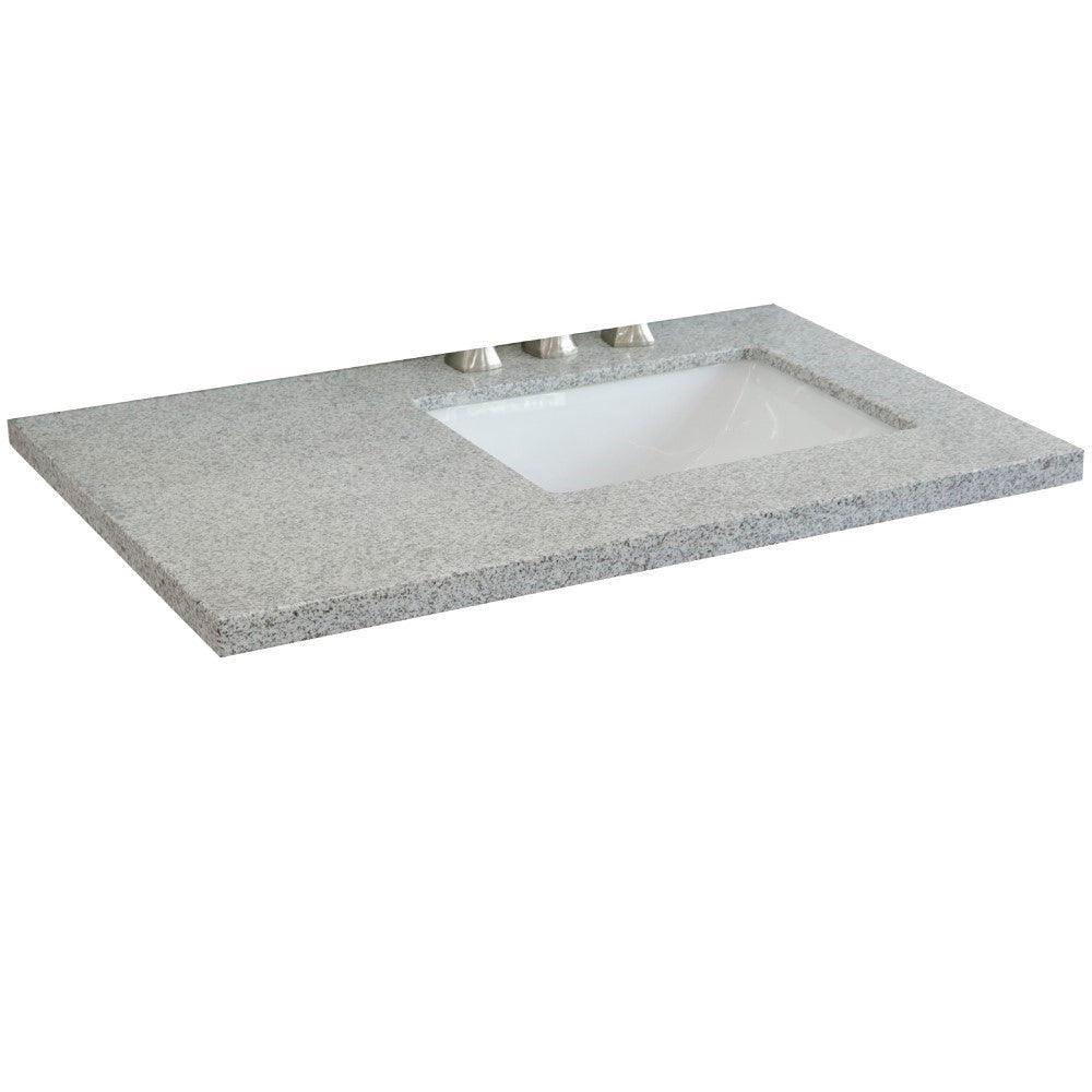 Bellaterra 37” Gray Granite Top With Rectangle Sink Right 430002-37R-GYR