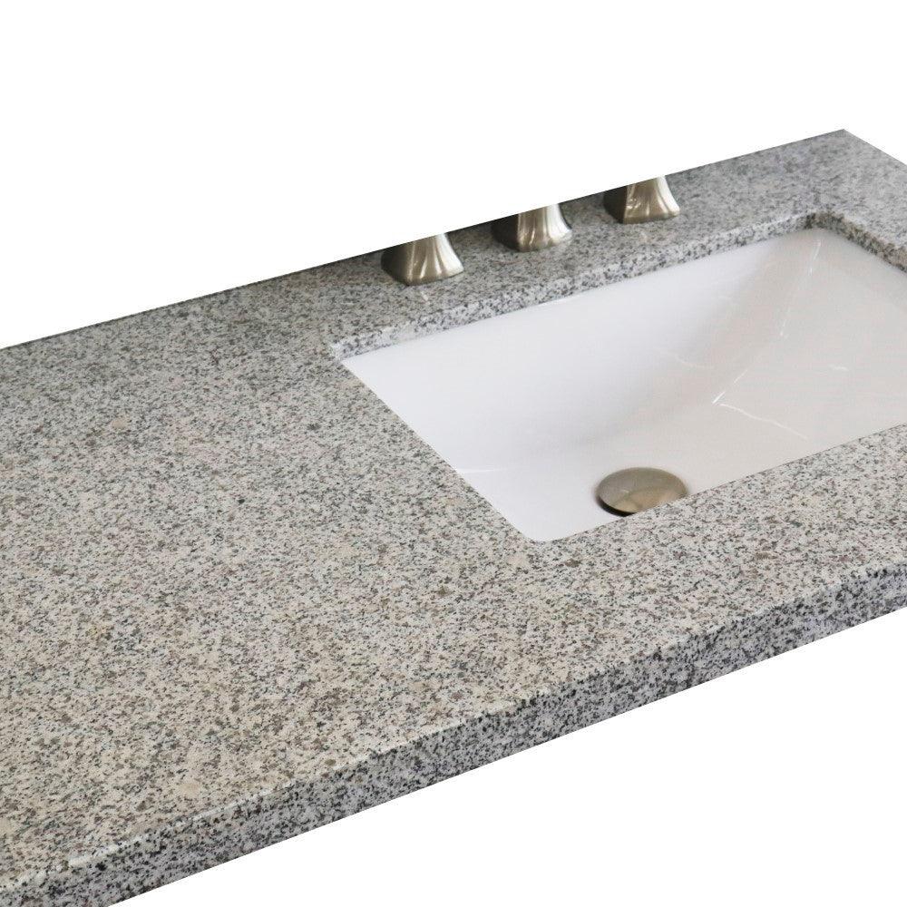 Bellaterra 37” Gray Granite Top With Rectangle Sink Right 430002-37R-GYR