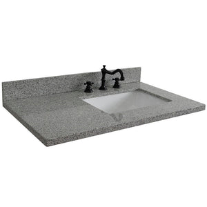 Bellaterra 37” Gray Granite Top With Rectangle Sink Right 430002-37R-GYR