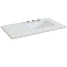 Load image into Gallery viewer, Bellterra 37&quot; White quartz countertop and single Rectangle right sink 43000-37R-WER