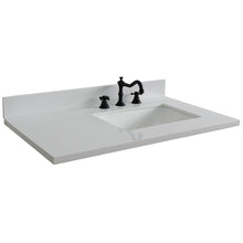 Load image into Gallery viewer, Bellterra 37&quot; White quartz countertop and single Rectangle right sink 43000-37R-WER