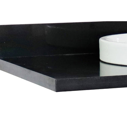 Bellaterra 31"Black Galaxy Countertop with round White Ceramic sink 430003-31-BGRD