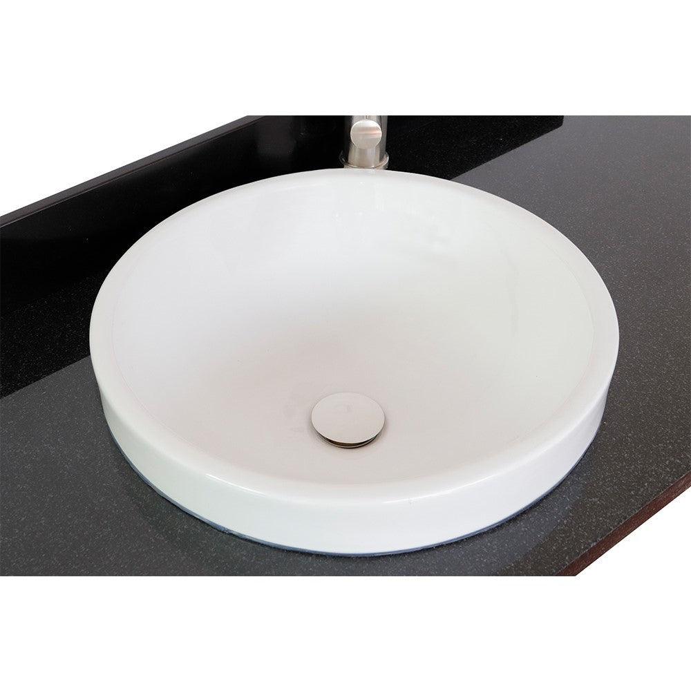 Bellaterra 31” Black Galaxy Granite Top With Round Sink 430003-31-BGRD