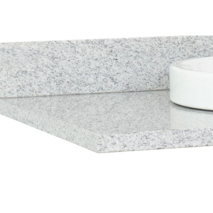 Bellaterra 31" Gray Granit Top with round White Ceramic sink 430003-31-GYRD