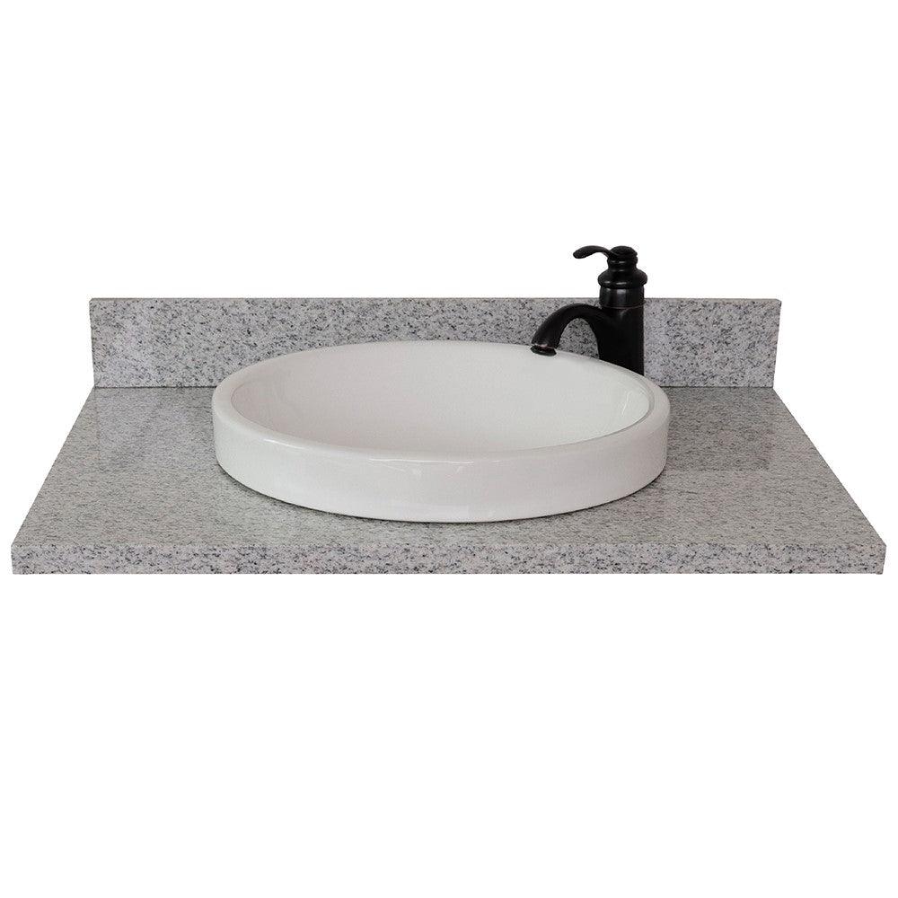Bellaterra 31 in. Gray Granit Countertop With Round Sink 430003-31-GYRD