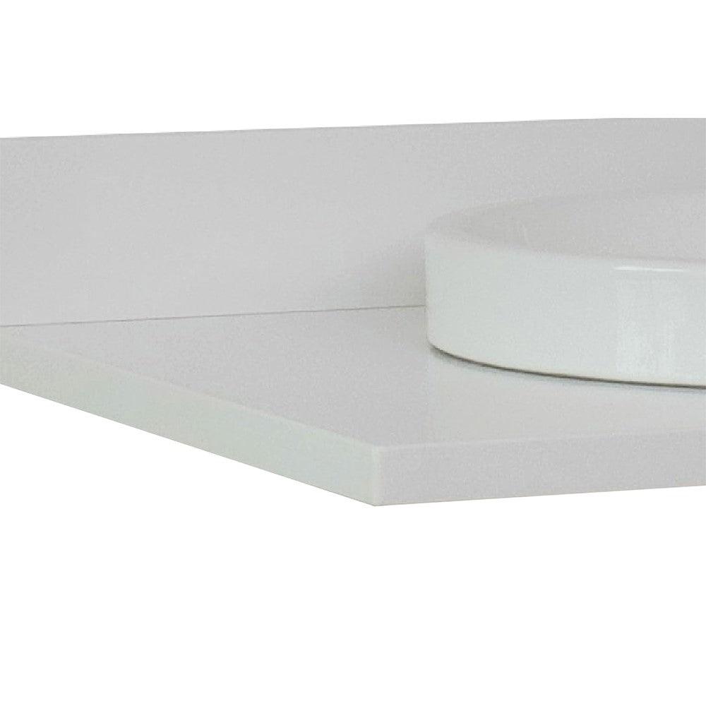 Bellaterra 31 in. White Quartz Countertop With Round Sink 430003-31-WERD
