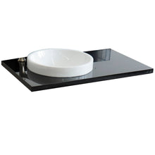 Load image into Gallery viewer, Bellaterra 37” Black Galaxy Countertop and Single Round Left Sink 430003-37L-BGRD