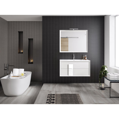 Lucena Bath 64" Décor Cristal Vanity in White, Black, Grey, White and Black or White and Grey - The Bath Vanities