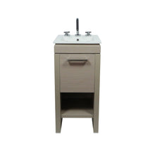 Load image into Gallery viewer, Bellaterra Light Gray finish 16&quot; Single Sink Vanity with White Ceramic Top