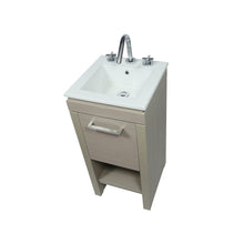 Load image into Gallery viewer, Bellaterra Light Gray finish 16&quot; Single Sink Vanity with White Ceramic Top