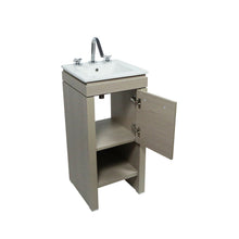 Load image into Gallery viewer, Bellaterra 16&quot; Single Sink Vanity with White Ceramic Top, Brushed Nickel Hardware