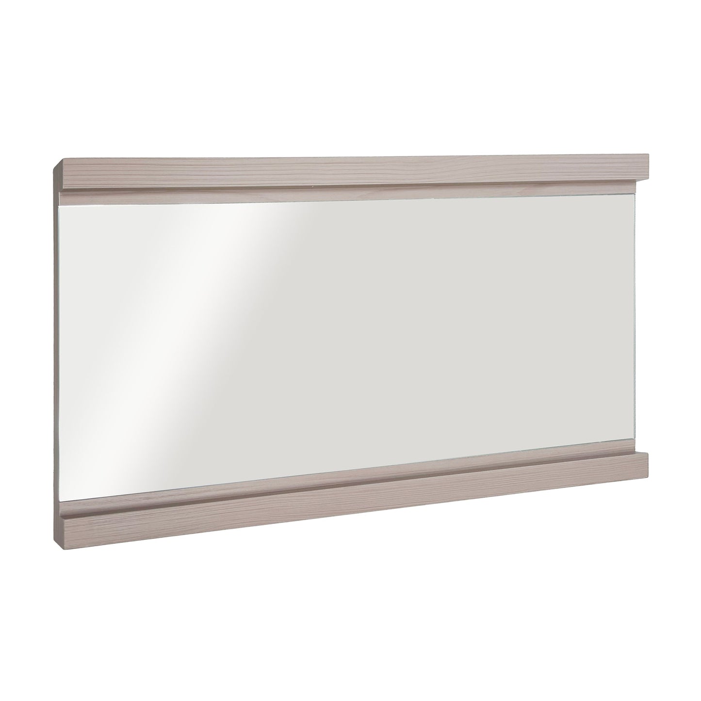 18" Rectangular Framed Mirror, Light Gray