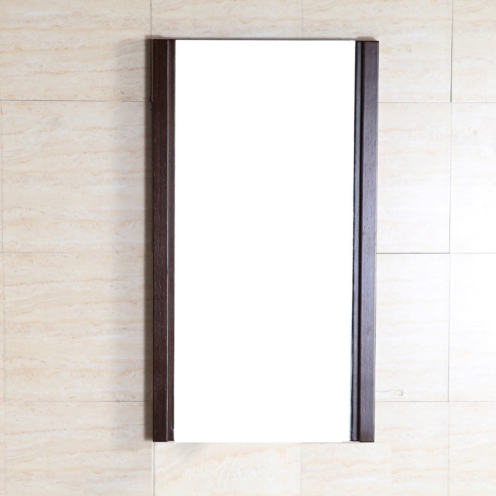 Bellaterra 17 in Wood Frame Mirror - Wenge Wood Finish 500137-MIR, Front