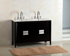 Bellaterra 48-Inch Double Sink Vanity 500410D-ES-WH-48D