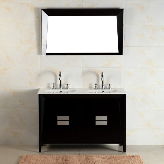 Bellaterra 48-Inch Double Sink Vanity 500410-ES-WH-48D, Front