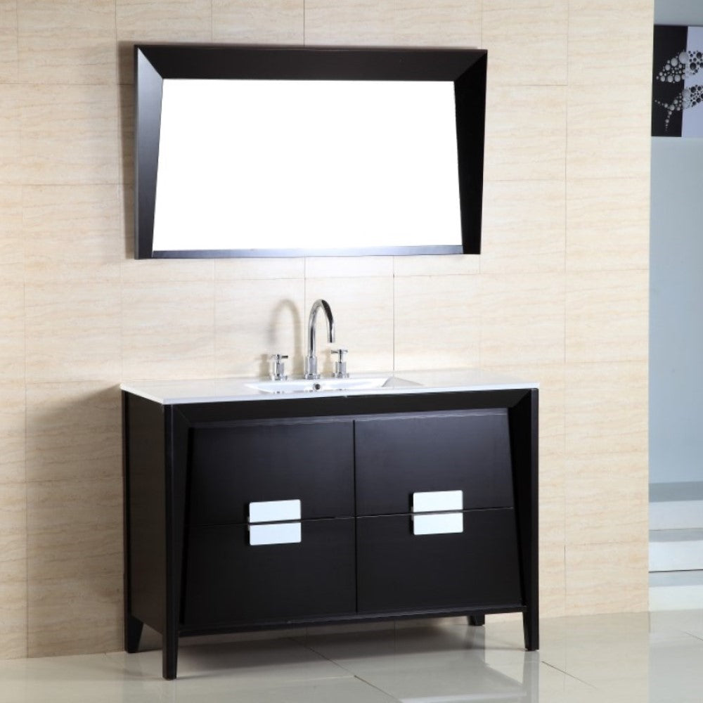 Bellaterra 48-Inch Single Sink Vanity 500410-ES-WH-48S. Front