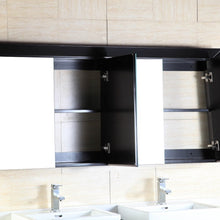 Load image into Gallery viewer, Bellaterra 55 in Mirrored Cabinet - Dark Espresso Finish 500410-MC-ES-60, Open