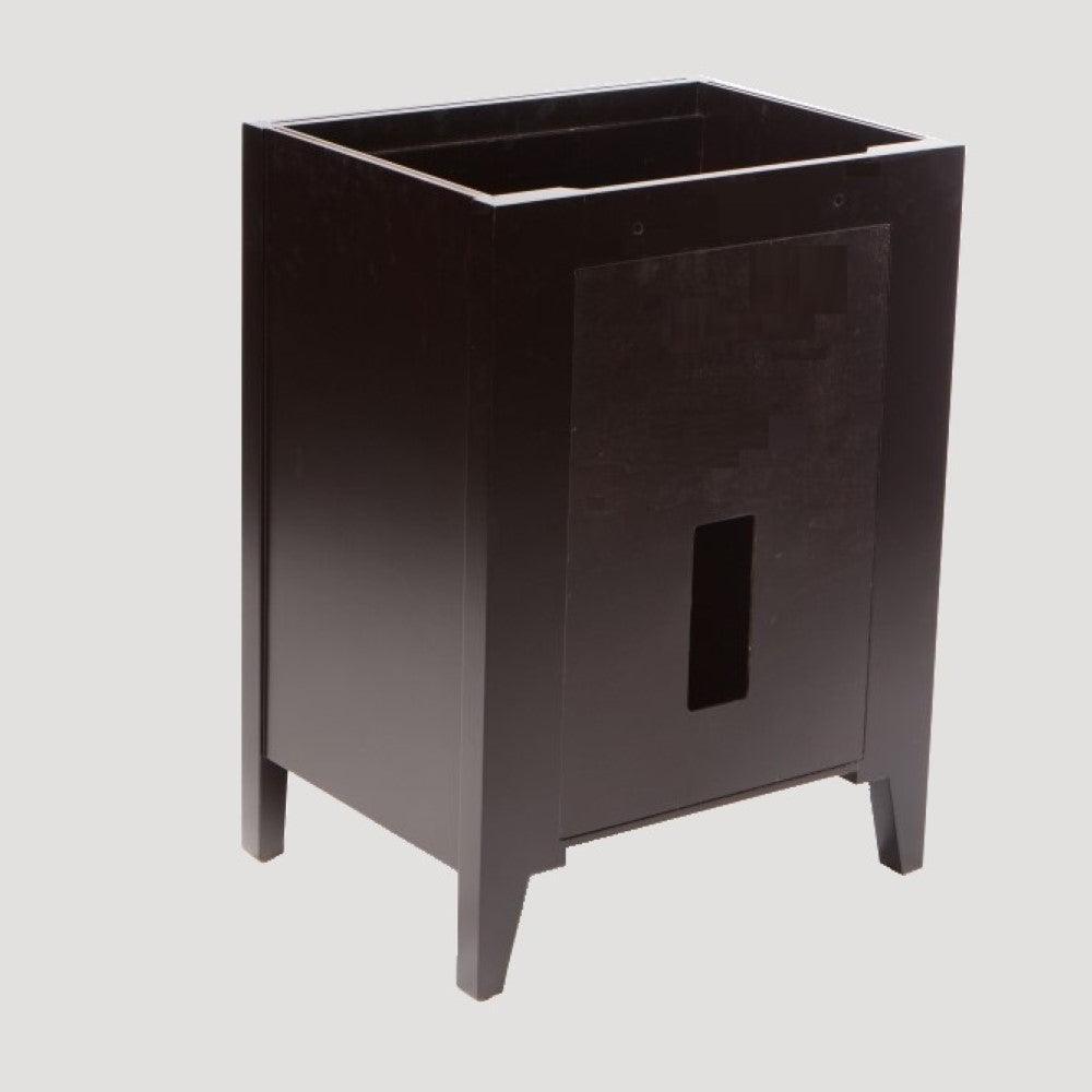 Bellaterra 24" Dark Espresso Wood Single Rectangular Sink Vanity 500410D-ES-WH-24