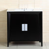 Bellaterra 500410D-ES-WH-36 36-Inch Single Sink Vanity, Black, Front 