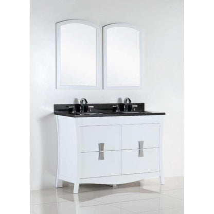 Bellaterra 48 In. Double Sink Vanity with Counter Top 500701-48D-BG-WC, Granite, Front