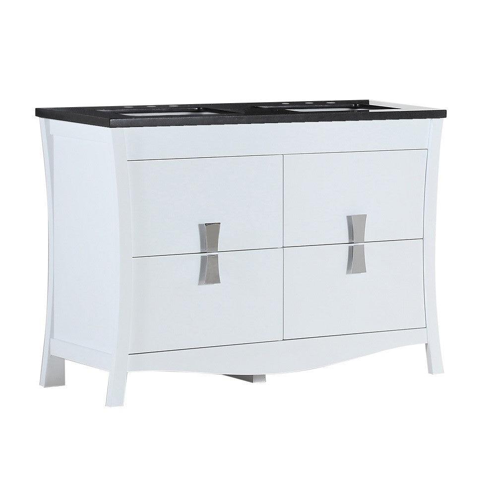 Bellaterra 48 In. Double Sink Vanity with Counter Top 500701-48D-BG-WC, Granite, Front