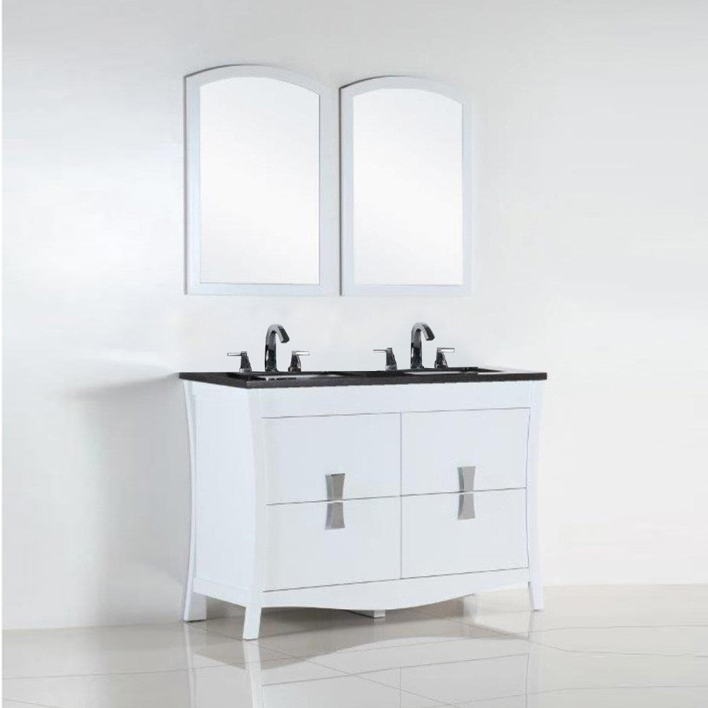 Bellaterra 48 In. Double Sink Vanity with Counter Top 500701-48D-BG-WC, Granite, Front