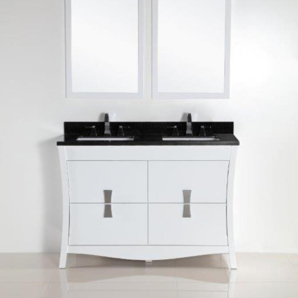 Bellaterra 48 In. Double Sink Vanity with Counter Top 500701-48D-BG-WC, Granite, Front