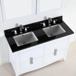 Bellaterra 48 In. Double Sink Vanity with Counter Top 500701-48D-BG-WC, Granite, Basins