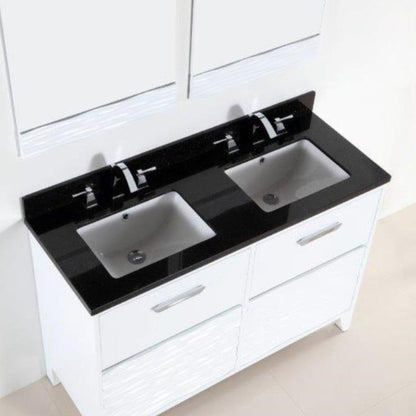 Bellaterra 48 In. Double Sink Vanity with Counter Top 500709-48D-BG-WC, Granite, Double Basin