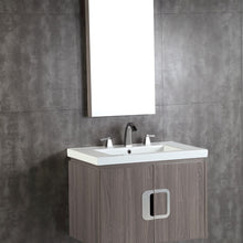 Load image into Gallery viewer, Bellaterra Wall mount 30” Gray Brownish Oak Single Sink Vanity Top 500821-30