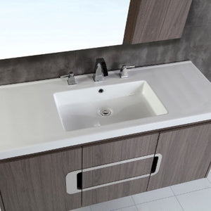 Bellaterra 48 In. Single Sink Vanity Gray Brownish Oak 500821-48S, Top View