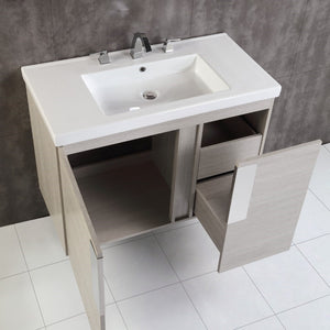 Bellaterra 500822-36 36 In. Single Sink Vanity - Gray Pine - Top