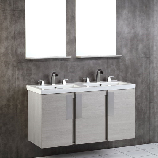 Bellaterra 48 In. Double Sink Vanity Gray Pine 500822-48D, Front