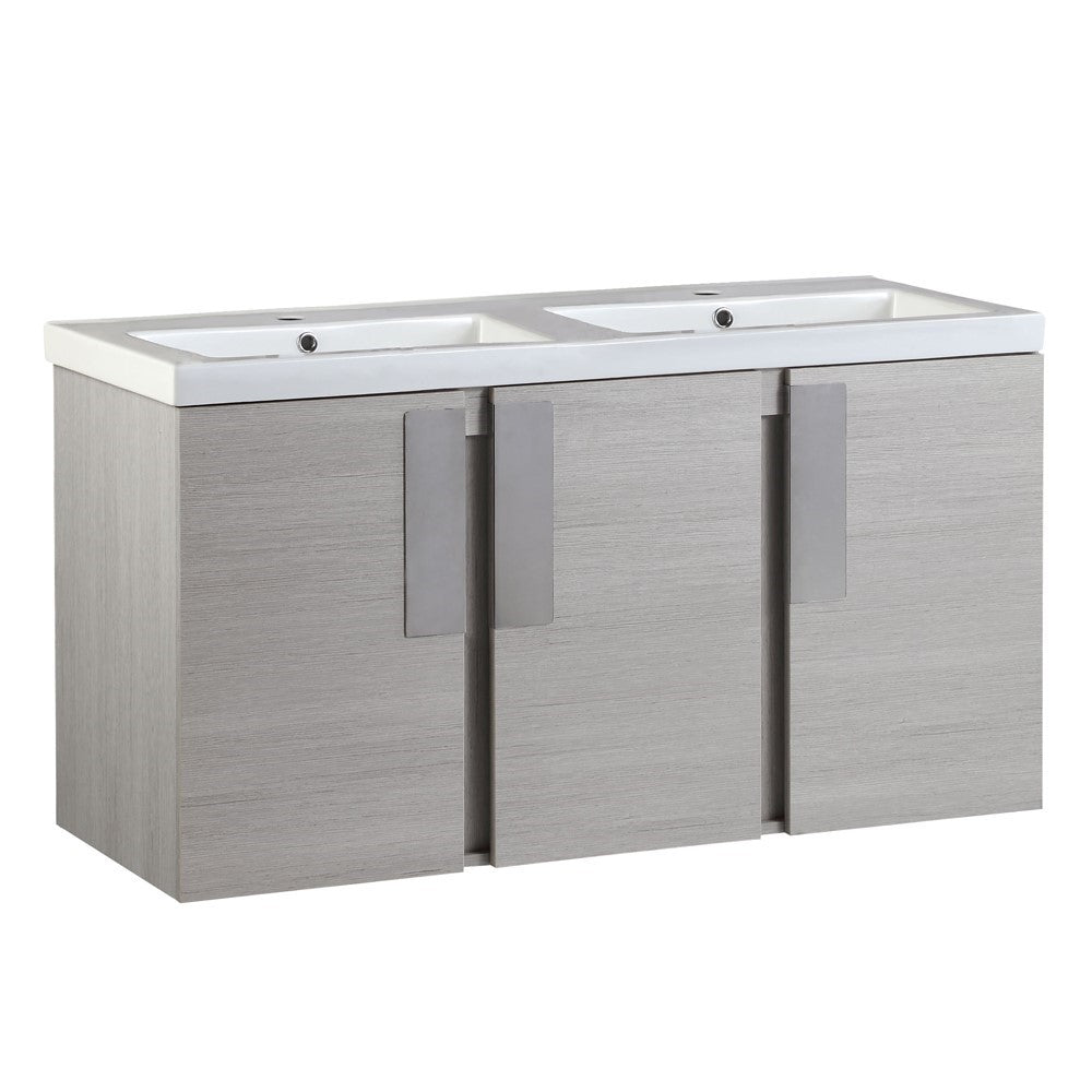 Bellaterra 48 In. Double Sink Vanity Gray Pine 500822-48D, Front