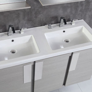 Bellaterra 48 In. Double Sink Vanity Gray Pine 500822-48D, Basins