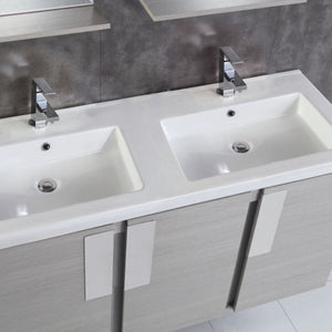 Bellaterra 48 In. Double Sink Vanity Gray Pine 500822-48D, Basins