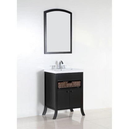 Bellaterra 24" Espresso Wood Single Rectangular Sink Vanity 500823A-24