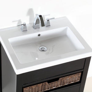 Bellaterra 24 In. Freestanding Espresso Single Sink Vanity 500823A-24