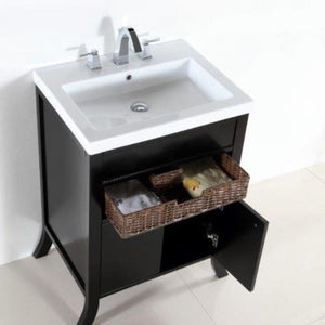 Bellaterra 24" Espresso Wood Single Rectangular Sink Vanity 500823A-24