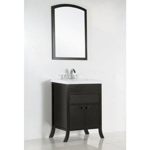 Bellaterra 24" Espresso Wood Single Rectangular Sink Vanity 500823B-24