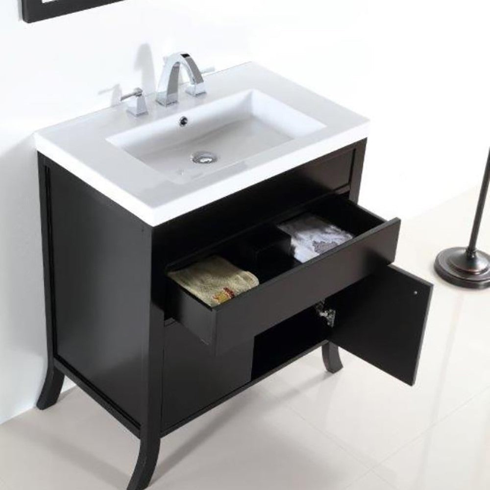 Bellaterra  Freestanding Espresso 30” Single Sink Vanity 500823B-30