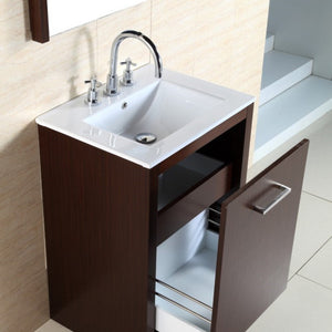 Bellaterra 24-Inch Single Sink Vanity 502001A-24 - Wenge Finish, Topview