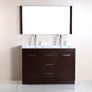Bellaterra 48-Inch Double Sink Vanity 502001A-48D, Wenge, Front