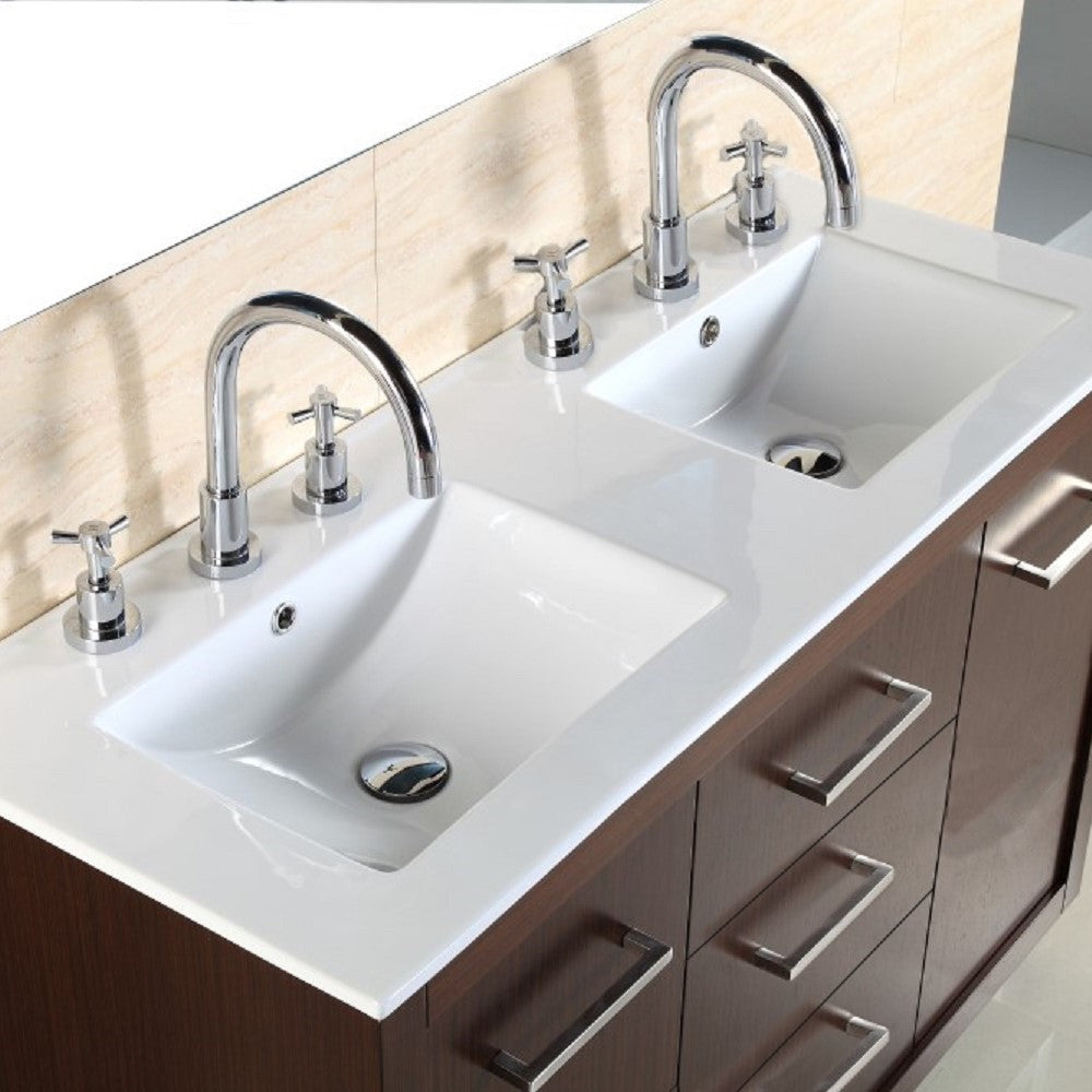 Bellaterra 48-Inch Double Sink Vanity 502001A-48D, Wenge, Double Sink