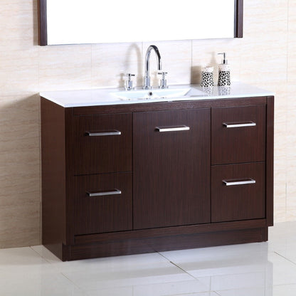 Bellaterra 48-Inch Single Sink Vanity Wenge 502001A-48S, Front