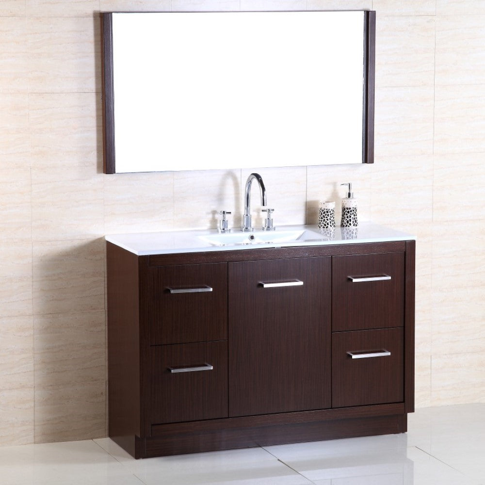 Bellaterra 48-Inch Single Sink Vanity Wenge 502001A-48S, Front